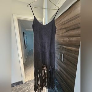 Suede Like Black Dress By Design Lan--Medium